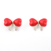 Rote Schmetterlings-Cz-Ohrringe im koreanischen Stil 