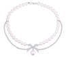 Perlen-Bowknot-Zirkon-Kettenhalskette NTB079