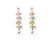 Mehrfarbige Emaille-Blumen-Cz-Modeohrringe im mädchenhaften Stil 