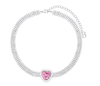 Rosa Diamant-Liebes-Zirkon-Halskette NTB082