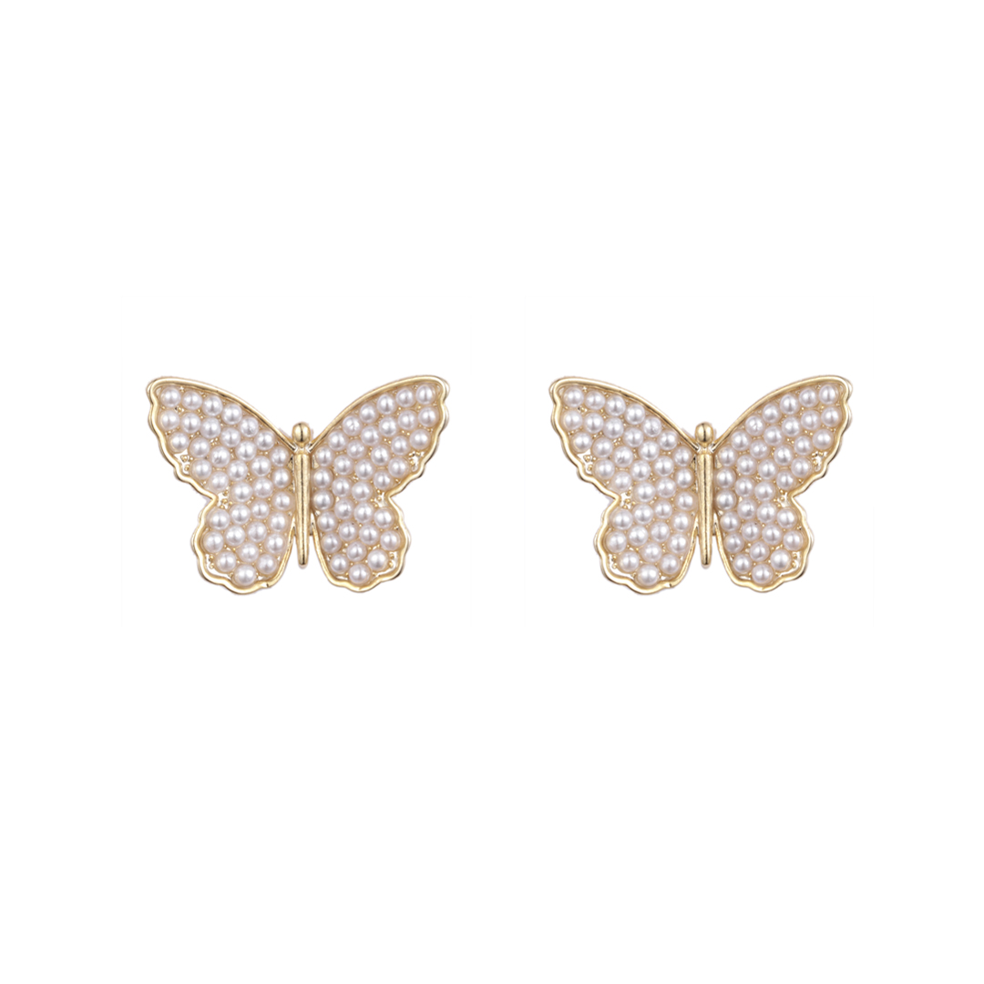Schmetterlingsförmige Perlenohrringe