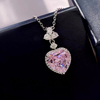 Super Bling Pink Benevolence Stone Halskette NTB001