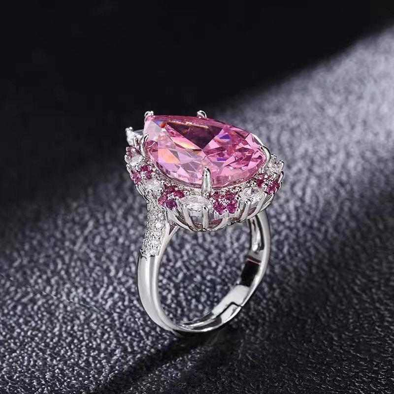 Rosafarbener Diamant-Edelsteinring RTB109